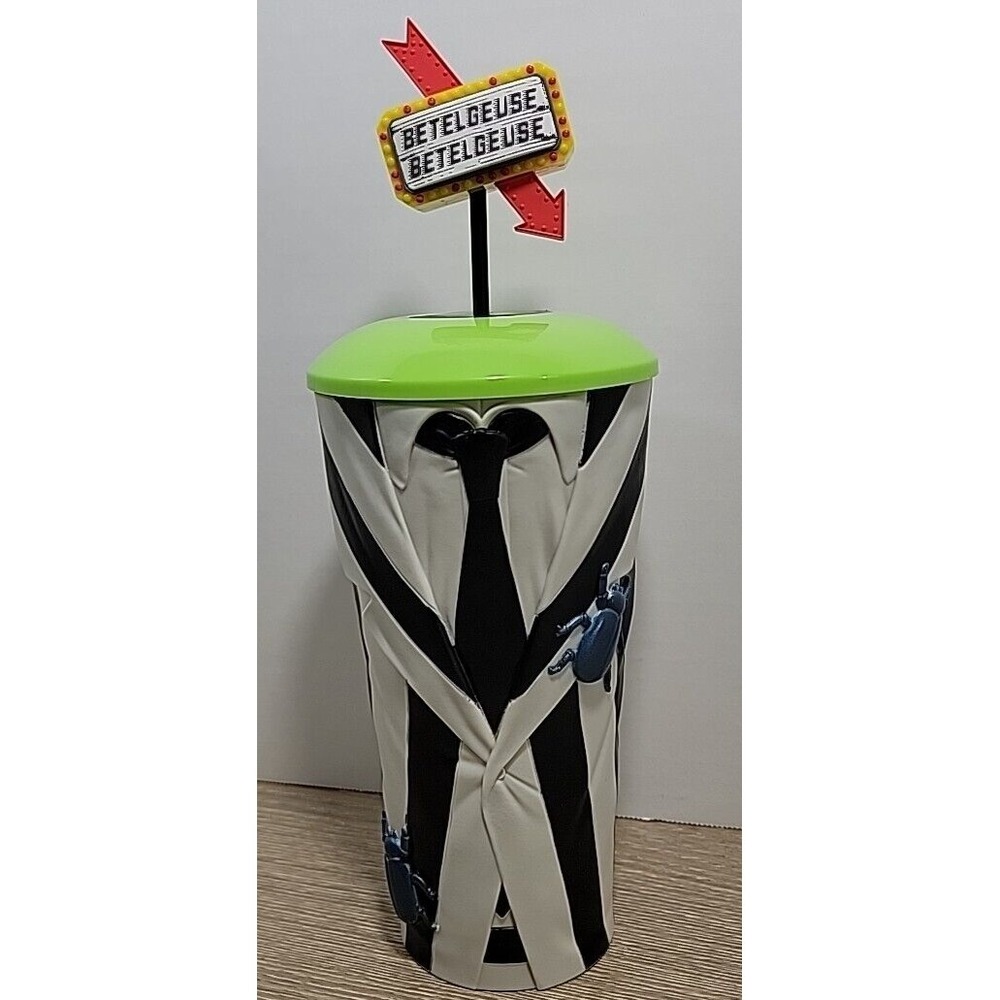 Beetlejuice Beetlejuice GRIPPR Cup w Betelgeuse sign topper AMC Exclusive 2024